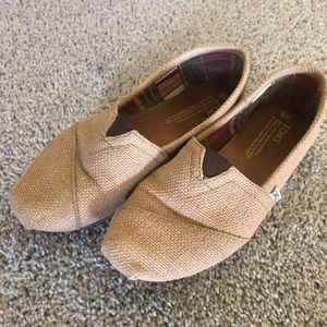 Burlap Toms Shoes